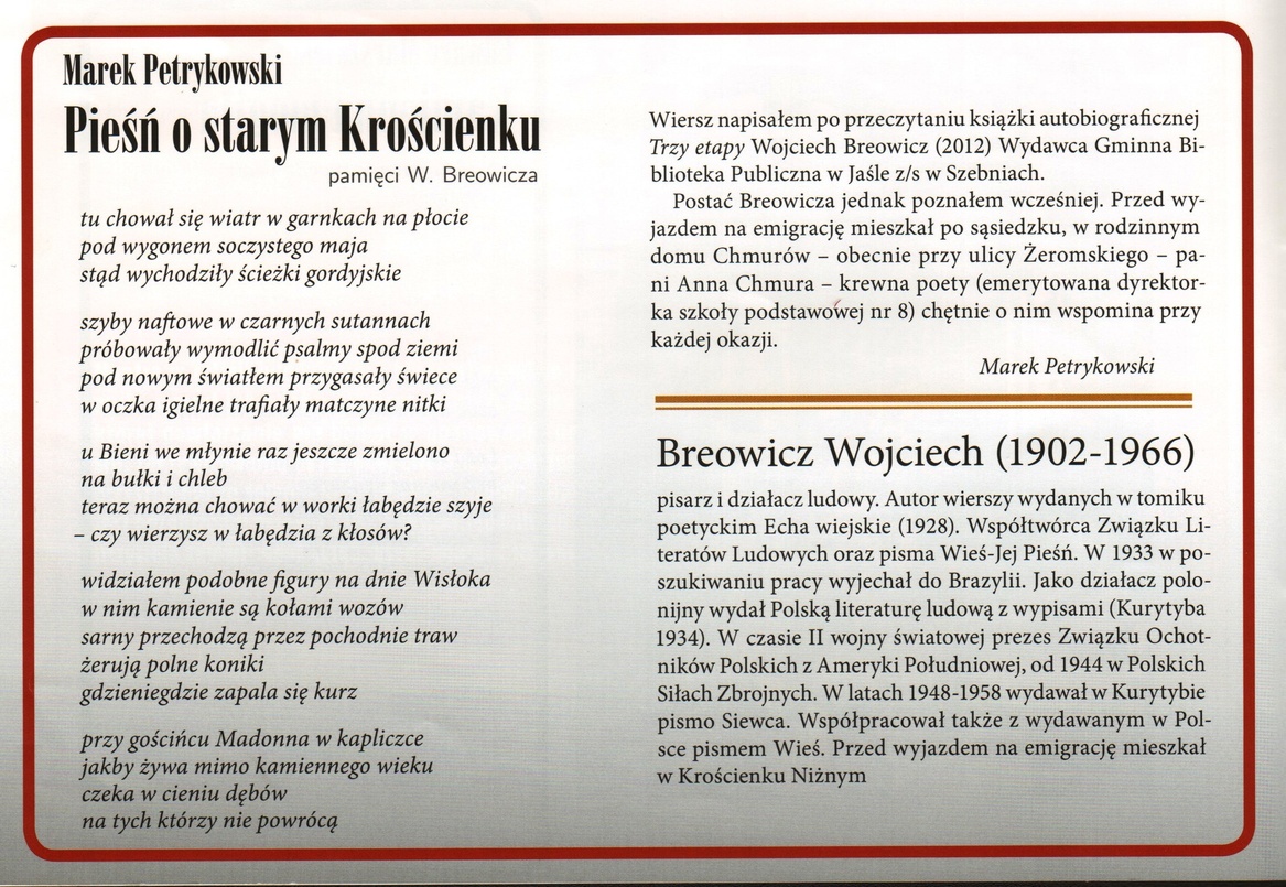 Dębina - Pismo Stowarzyszenia Kulturalnego - Krościeńko W. XI.2015r.