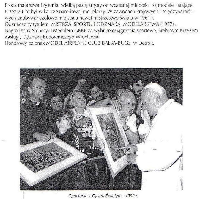 Stanisław Żurad w trakcie spotkania z Ojcem Świętym - 1995