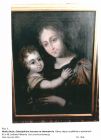 miniatura Matka Boża z Dzieciątkiem Jezusem na ciemnym tle - fot.1