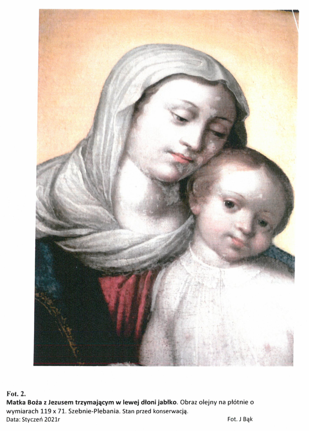 Matka Boża z Jezusem trzymającym w lewej dłoni jabłko - fot.2