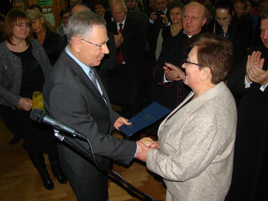 wręczenie Nagrody Wójta Gminy Jasło dla Zofii Macek